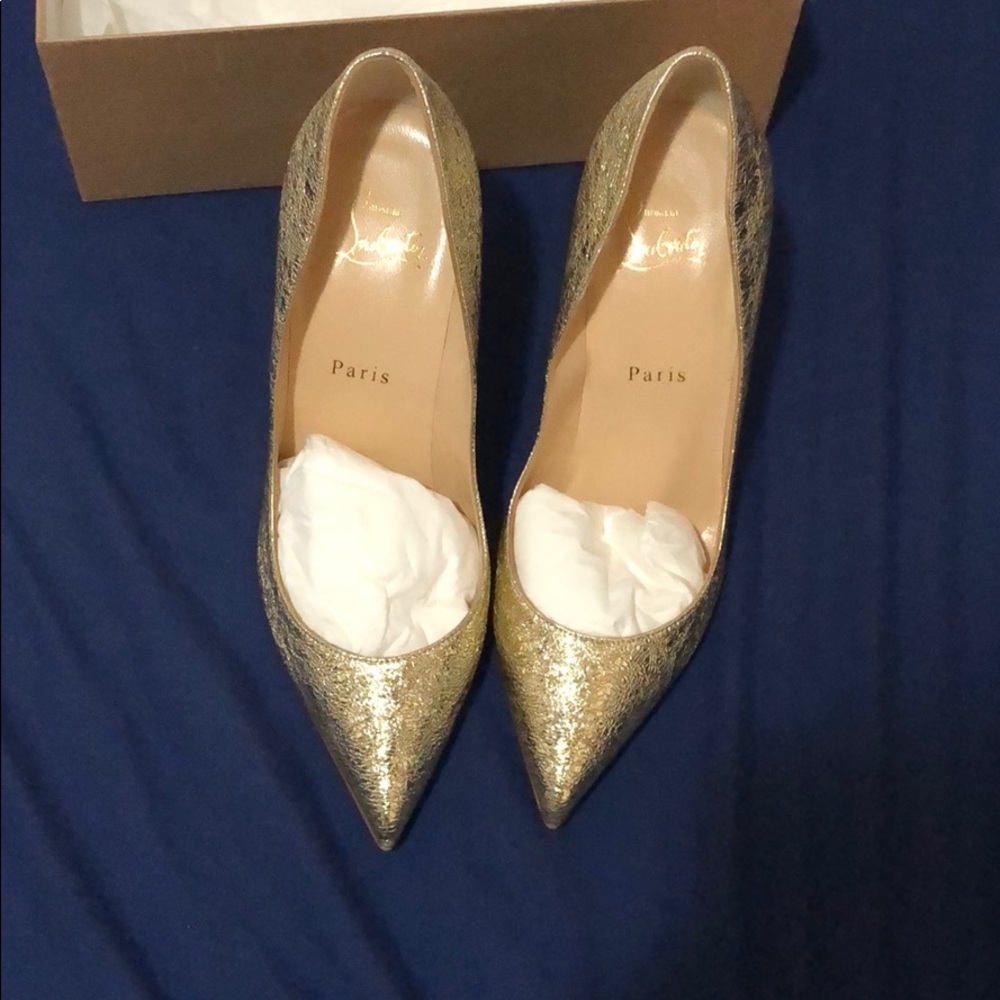 Christian Louboutin Gold Pigalle Follies